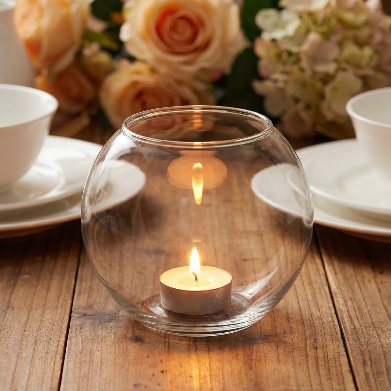 1pc Transparent Classic Crystal Glass Candle Holder European Style Christmas Halloween Table Flower Candle Holder Holiday Decor