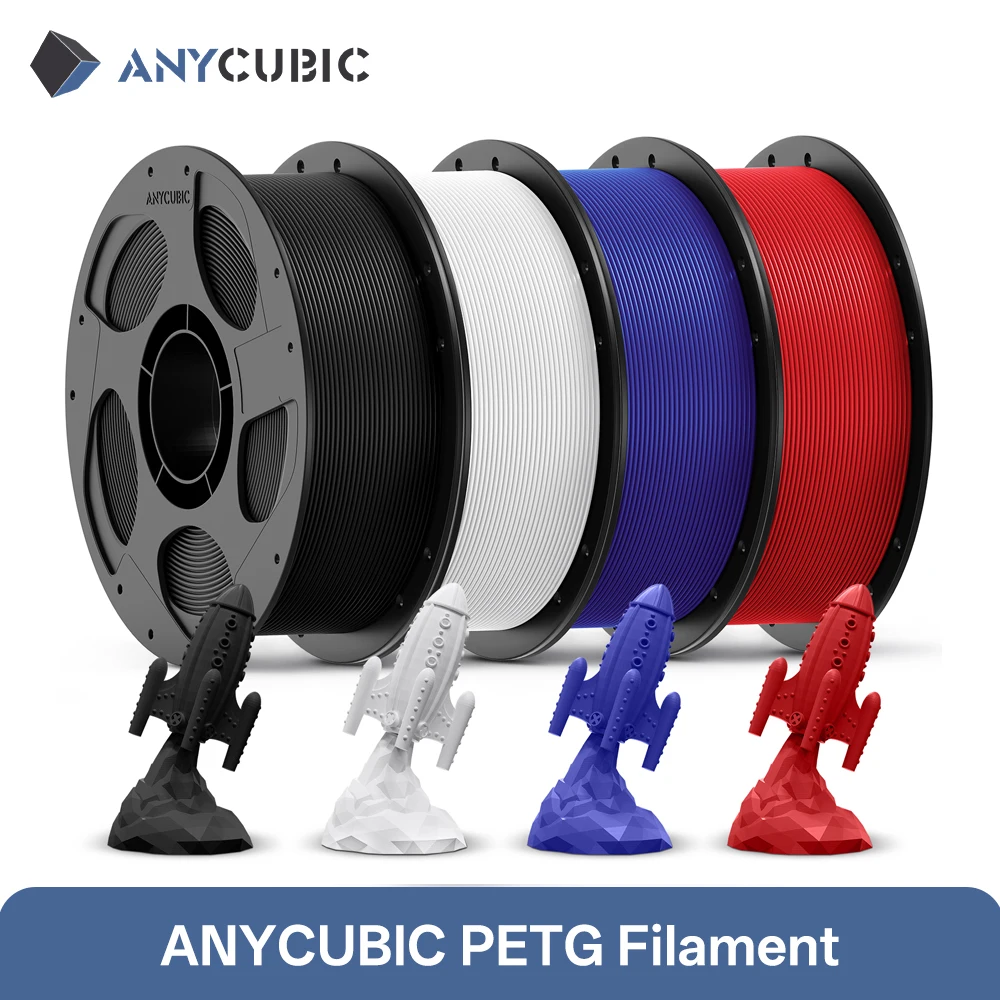 ANYCUBIC 1kg PETG Filament Colorful Transparent 3D Printer Filament petg Printing Material For FDM Kobra S1 Combo Kobra 3 Combo