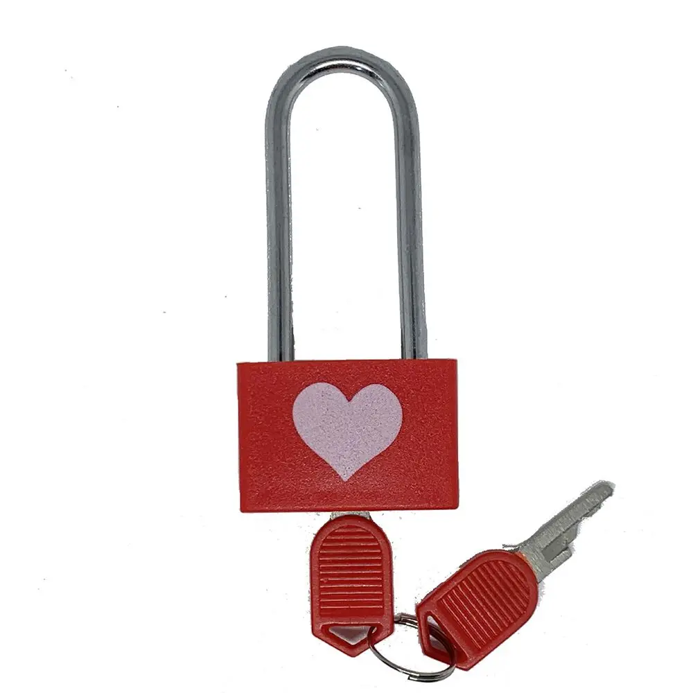 Long Handle Love Couple Lock 74*32*22mm Minimalist Travel Anti-theft Locker Suitcase Padlock Drawer Cabinet Furniture Latches
