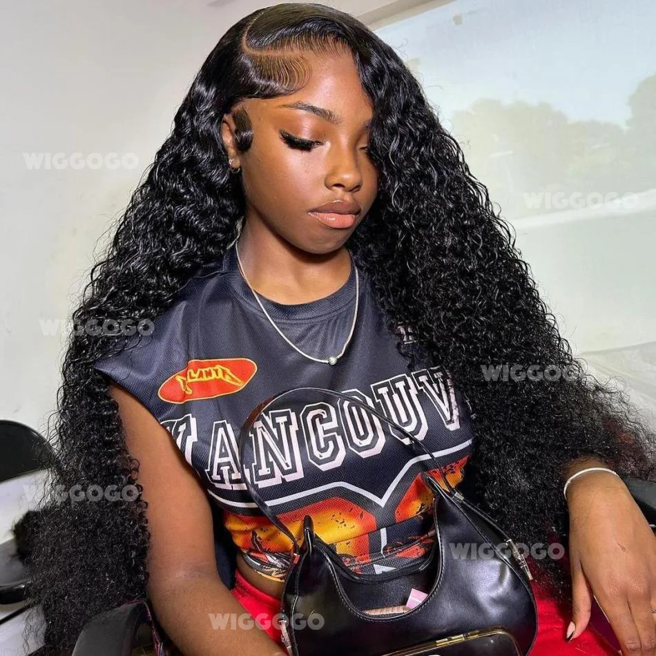 13X4 13X6 Water Wave Hd Transparent Lace Front Wigs Deep Wave Lace Frontal Pre Plucked Curly 100% Human Hair Wigs 250 Density