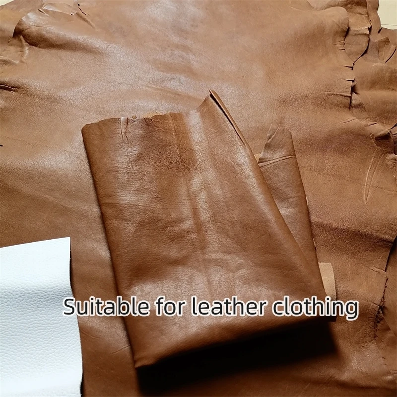 0.7/1mm Brown Sheepskin. First Layer Leather. Real Leather Fabric. Handmade DIY For Leather Clothing. Wallet. Whole Sheepskin