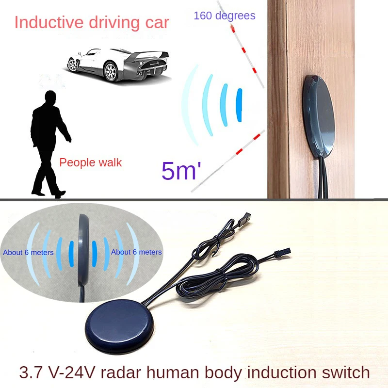 Radar PIR Motion Sensor LED Light Switch DC12V 24V Infrared Human Body Auto on off Smart Switch for Home Automation
