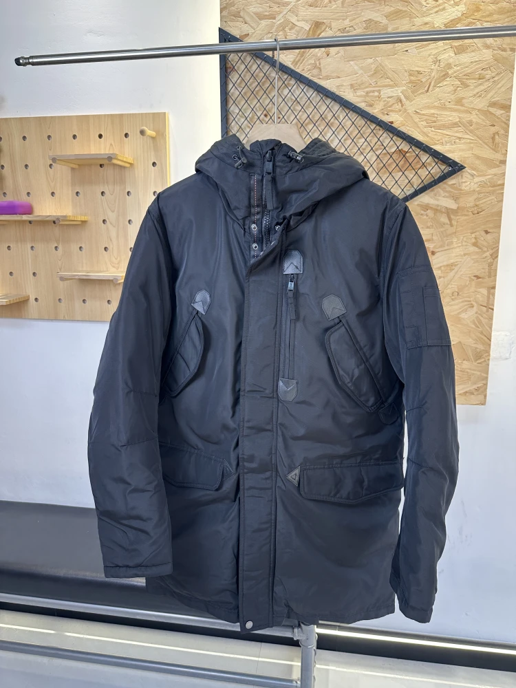 Thiened Winter Parka Coat for Men Outdoor Casual Long Sle Workwear Cotton Jaet Warm Youth ular Stand Fit Hooded