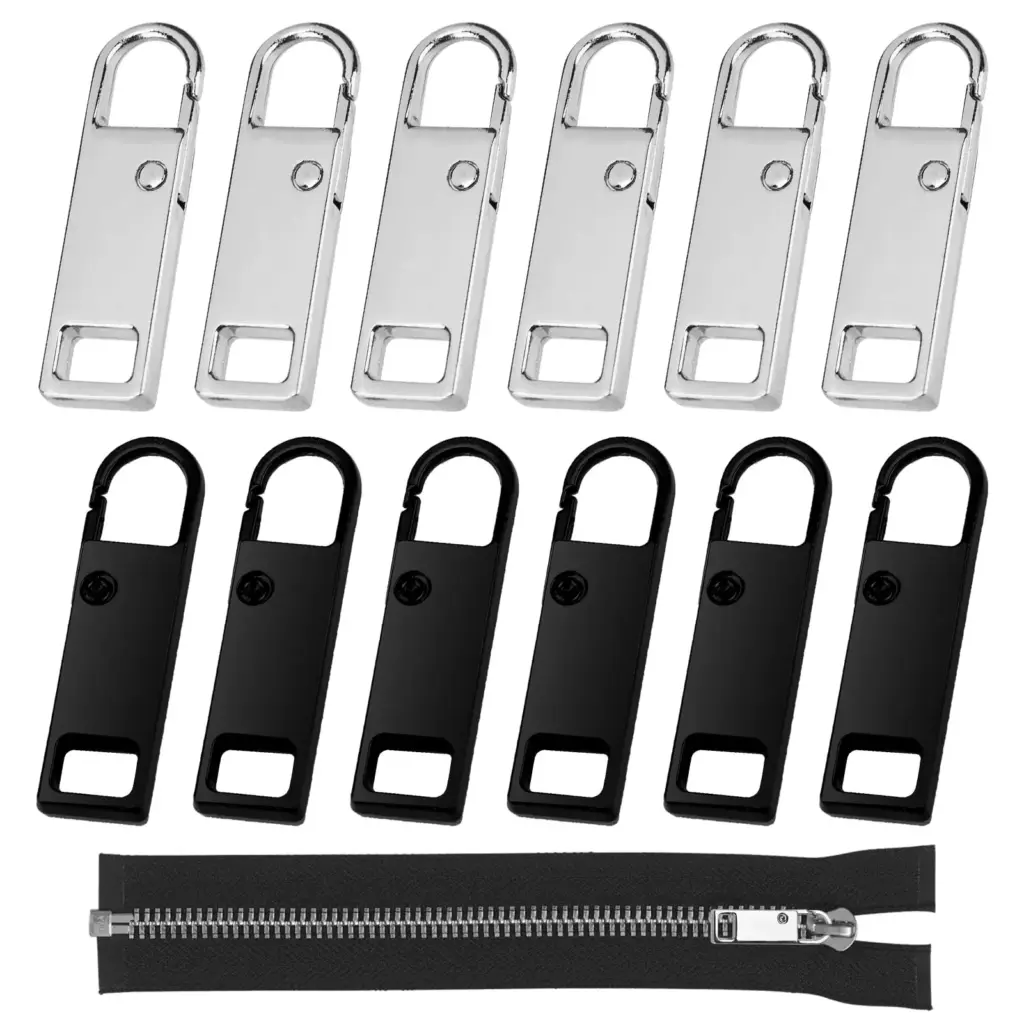 1-30pcs Universal Metal Zipper Puller Replacement Instant Repair Zipper Head Clothing Bags Luggage DIY Sewing Zipper Sliders