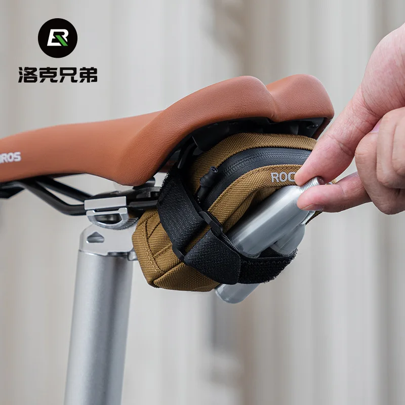 ROCKBROS Bicycle Saddle Bag Mini Portable Tail Bag MTB Mountain Road Bike Tool Repair Bag Reflective Cycling Bag