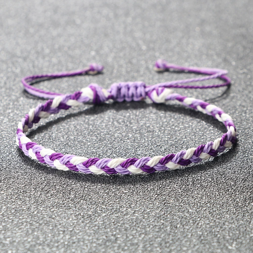30 Style Hand-knitted Bracelets & Bangles for Women Men Mulitcolor Wax Line Braided Wristband Yoga Charm Jewelry Gift Adjustable