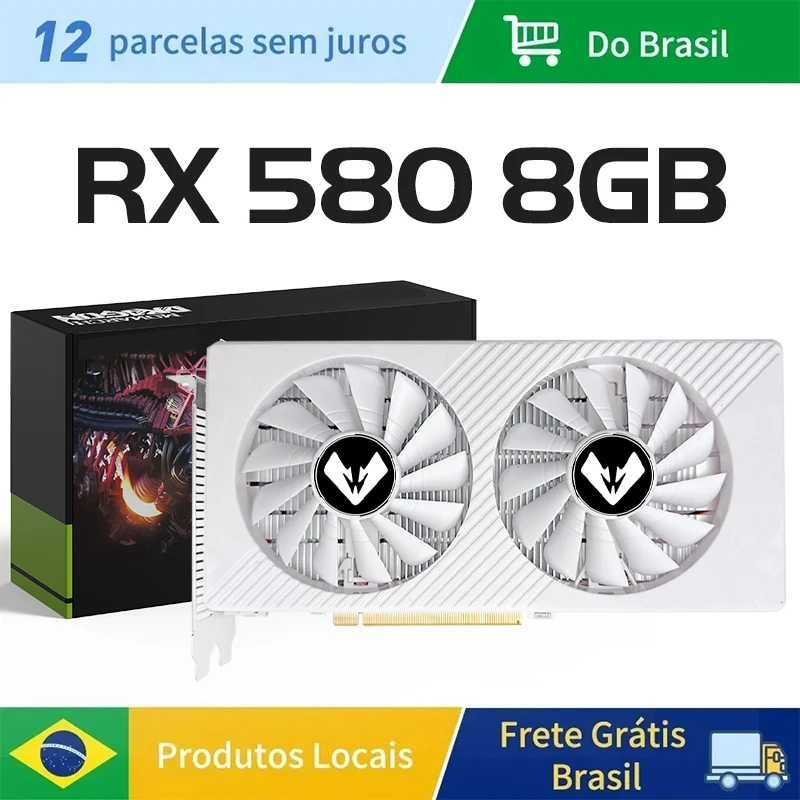 SOYO Graphics Cards AMD Radeon RX580 2048SP 8G GDDR5 256bit DVI DP Video Gaming Card Desktop Computer components GPU RX 580