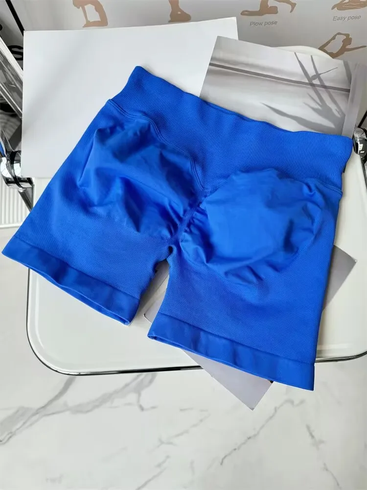 Summer Women Scrunch Bum Gym Shorts With Low Waist Yoga Shorts Seamless Scrunch Workout Running Butt Lifting Shorts