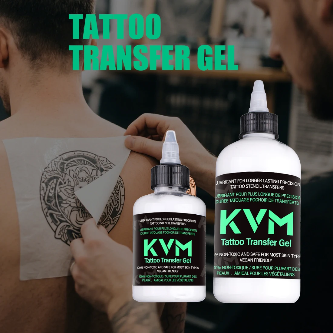 120ml/250ml KVM Tattoo Transfer Gel White Lasting Precision Stencil Transfer Material Cream for Tattoo Artists Body Art Supplies