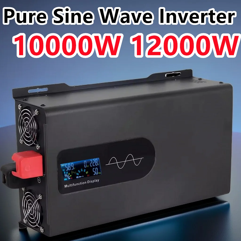 12KW Pure Sine Wave Inverter 12V 24V 48V 72V 96V To AC 220V 110V 10000W 12000W Solar Power Inverter 50HZ 60HZ Voltage Converter