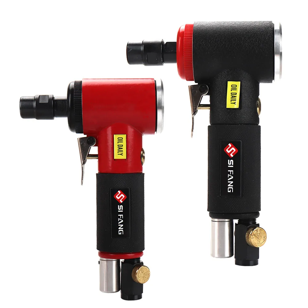 SI FANG Mini Air Angle Die Grinder 90 Degree Pneumatic Grinding Machine Cut Off Polisher Mill Engraving Tool Set 20000RPM