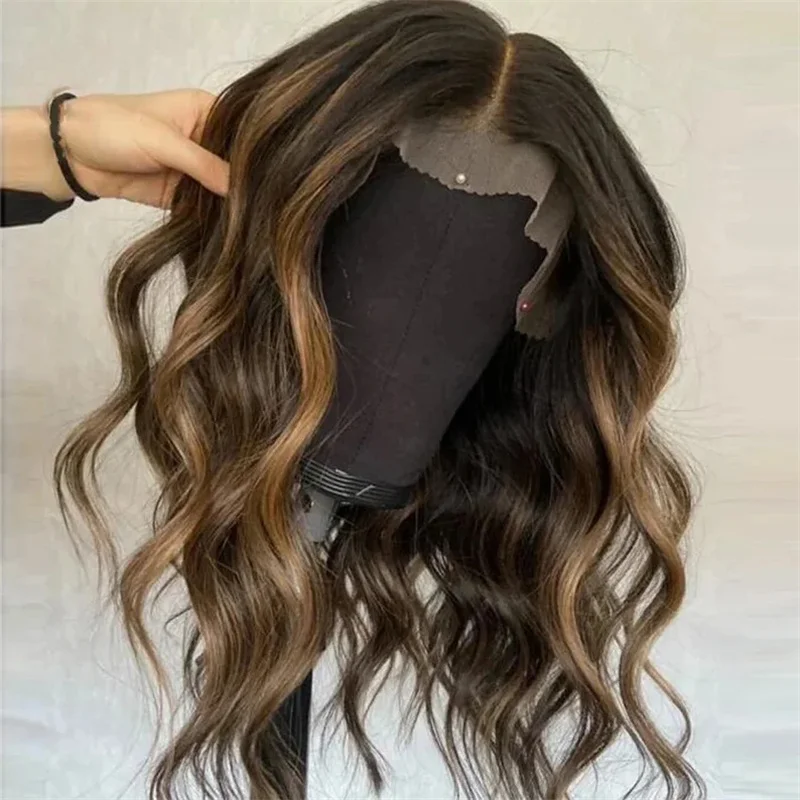 Body Wave Preplucked Ombre Brown 26Inch 5x5 Silk Base Glueless Jewish Human Hair Wig Baby Hair HD Lace European Hair