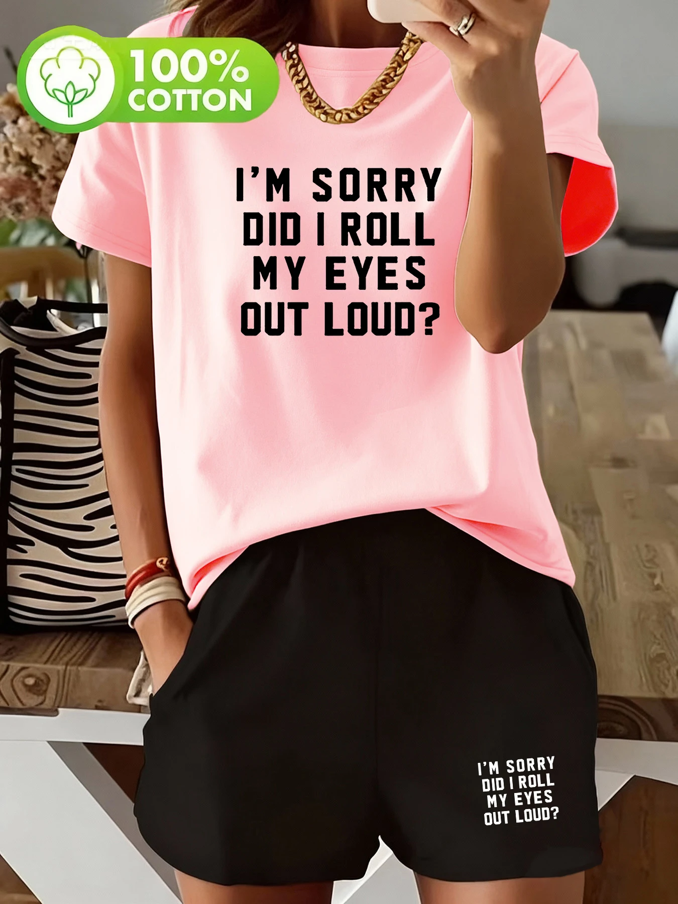 Personalized Street Style 100% Pure Cotton Loose Short-Sleeve Elastic Waist Shorts Set, Breathable, Sweat-Absorbent, Comfortable, Skin-Friendly, Suitable for Home, Leisure, and Street Wear, Versatile Two-Piece Women's Outfit. How Can These Titles Be Further Optimized to Make Them More Attractive? Are There Other Styles of Titles That Can Be Generated?