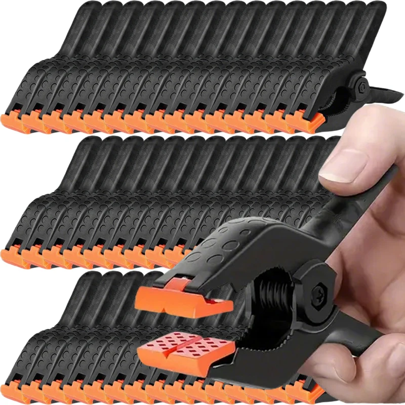 5/1x Adjustable Plastic Spring Clamps Woodworking Clamps for DIY Craft Photography Background Photo Hanging Clips Laundry Drying