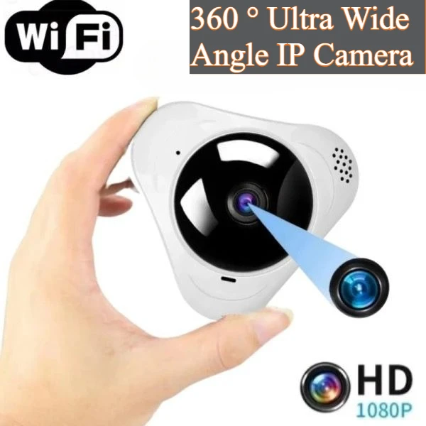 360° Wifi Panoramic Camera 1080P HD Security Protection Fisheye IP Cam Smart Home Night Vision CCTV Small Surveillance Camcorder