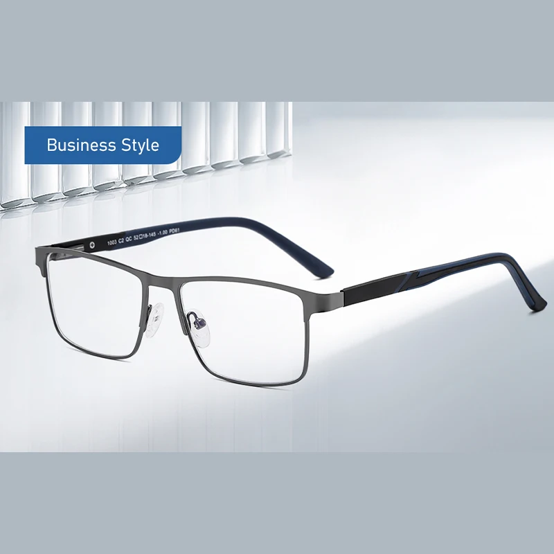 Multifocus Progressive Reading Glasses Men Blue Light Multifocal Computer Readers No-Line Trifocal Near Range