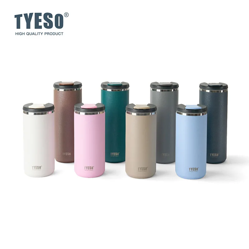 Tyeso Premium 304 Stainless Steel Travel Tumbler Large Capacity Office Car Cup Insulated Portable for Hot Cold Drinks Drinkware