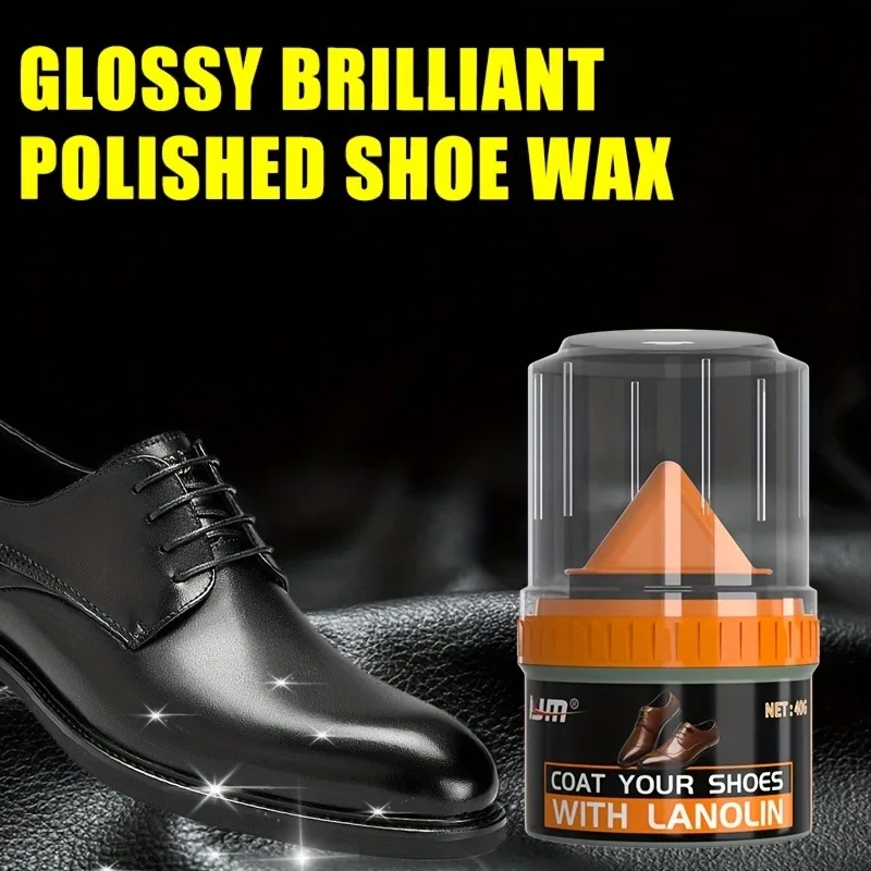 All-in-One Shoe Care Kit: Polish Sponge + Shoe Wax – Quick Polishing & Deep Care for Leather Shoes/Bags/Sofas/Jackets