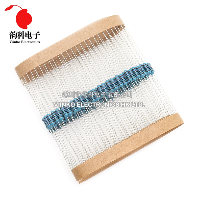 100pcs 1/4W 0R-22M 1% Metal Film Resistor 0.25W 0 2.2 10 100 150 220 270 330 470 1K 2.2K 4.7K 10K 47K 100K 470K 1M 10M 20M ohms