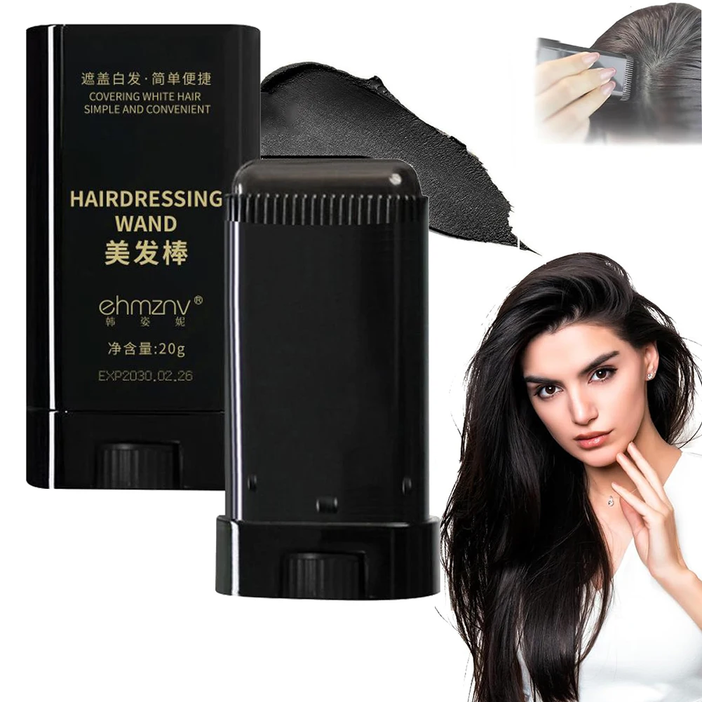 2-in-1 Instant Comb Hair Dye, Touch up Comb, Waterproof Sweat proof Hair Dye Comb for Gray Hair Coverage Beard Hair Color Stick