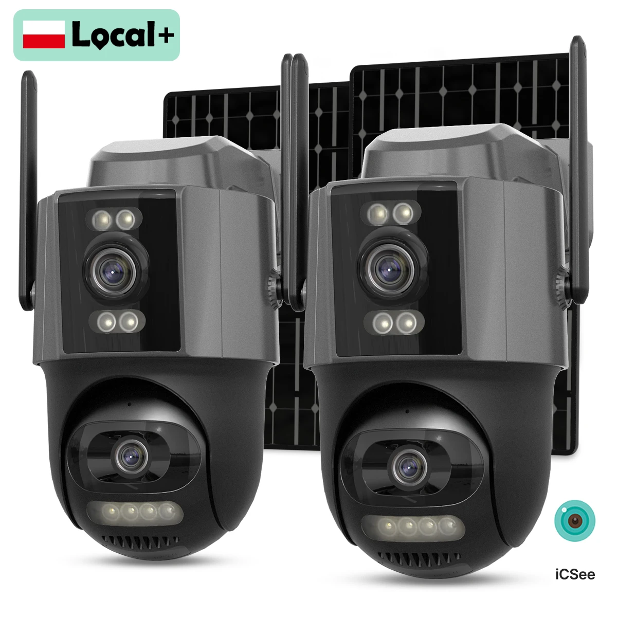 4G Outdoor Solar Camera AOV 24/7 Recording Monitor Home Security Surveillance Auto Tracking Smart Night Vision Monitor iCsee APP