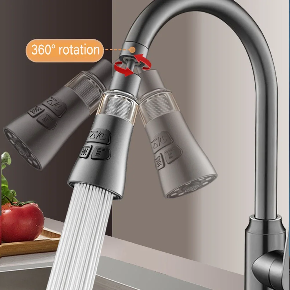 Universal 360 Rotate Kitchen Faucet Extender With Filter Function Aerator Splash Filter Washbasin Faucet Bubbler Nozzle Aerator