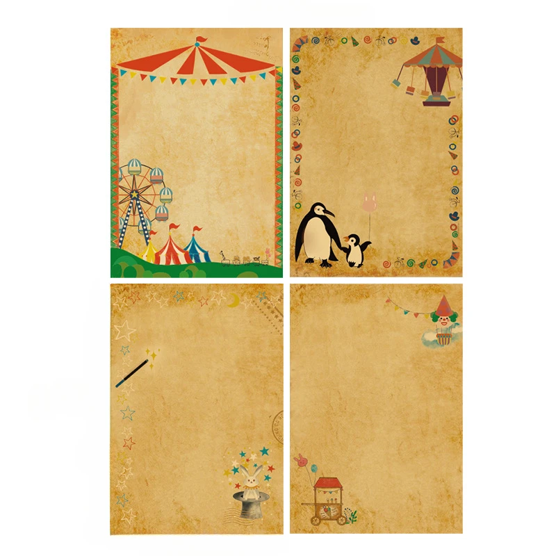 8 Sheets/set Retro Kraft Paper Letter Paper A5 Size 21*14.5cm European Classic Letter Paper Writing Vintage Paper Stationery