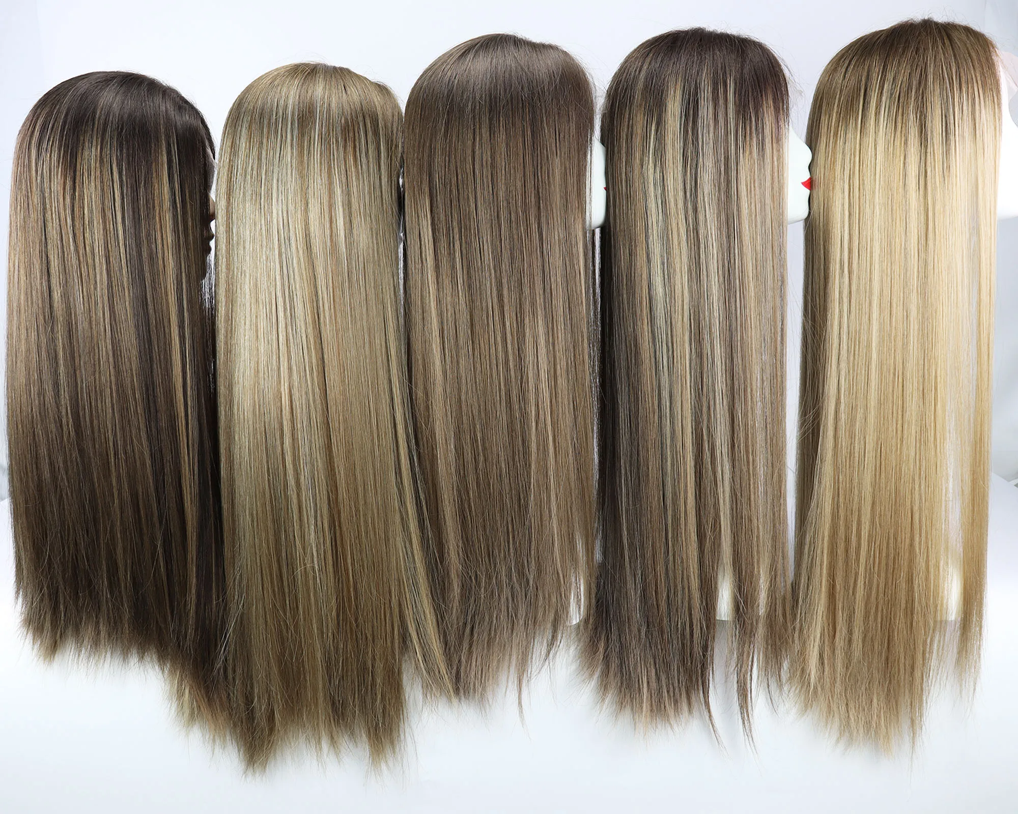 Lace Top Jewish Wig for Women 30“ Real Virgin European Human Hair Wig Ear to Ear Transparent Breathable Lace Same Length Hair