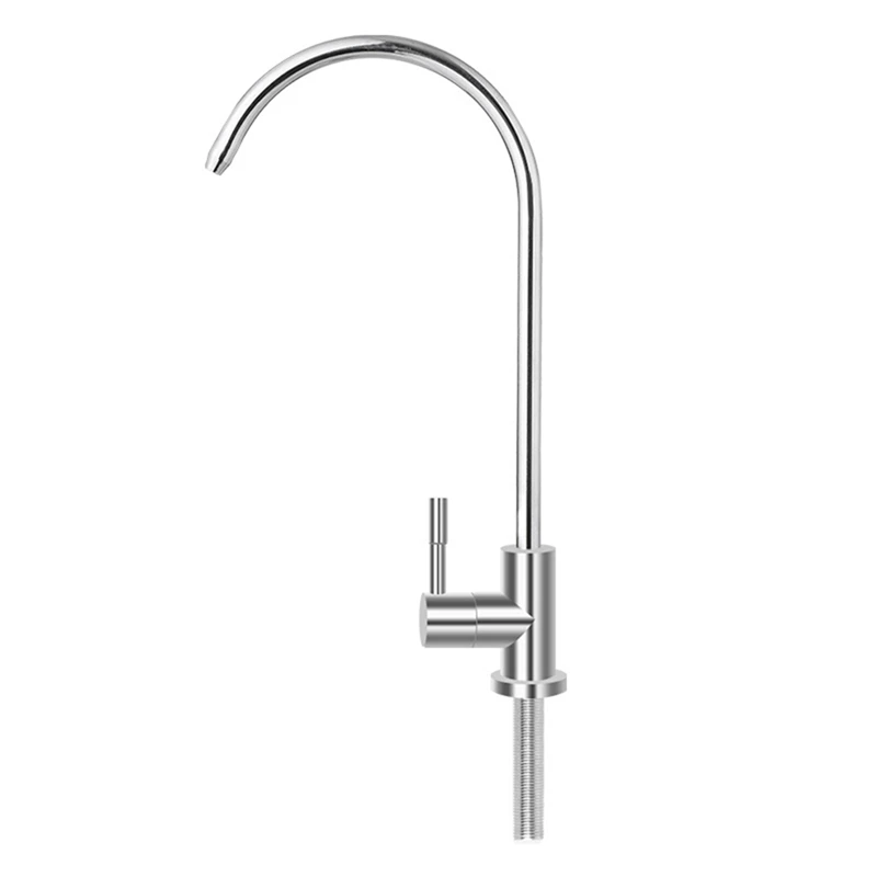 A26F-1/4Inch Kitchen Sink Faucet Tap Chrome Reverse Osmosis Drinking Water Filter Rotation Faucet Fast Connection
