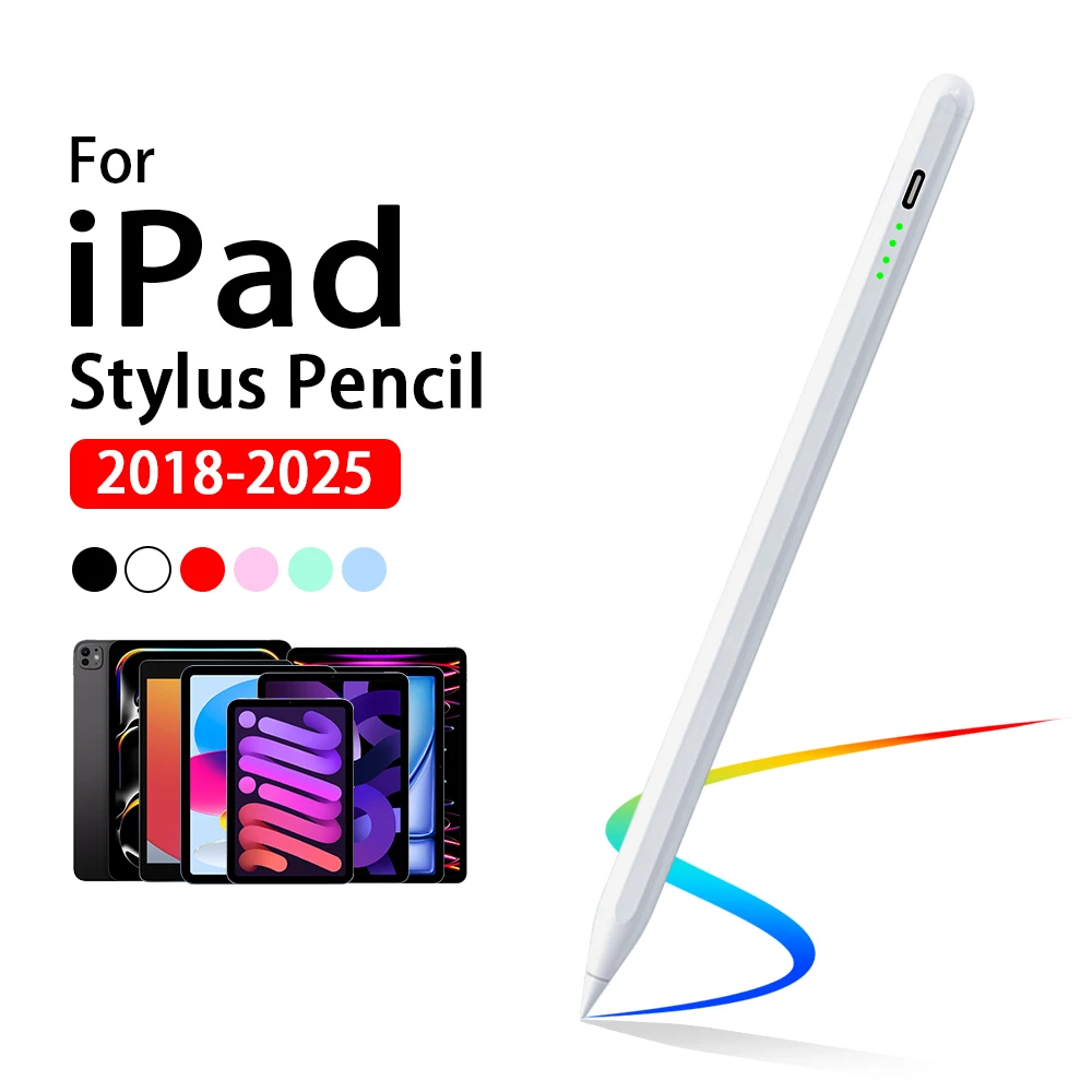 For Apple Pencil Stylus For iPad A16 Air 11 5 4 Pro 11th 13 12.9 M5 M4 M3 M2 Pens 10 9 8 10th 9th Generation Mini 7 6 Touch Pen