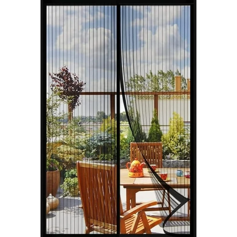 Size 100*210cm Mosquito-resistant Door Curtain Without Punching for Living Room Bedroom Dining Hands-free Mesh Partition