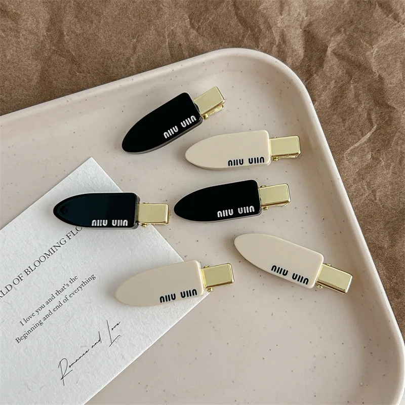 1/2pcs Acetate Edge Hair Clip for Girls Side Parting No Trace High-End Forehead Bangs Clip New Fashion Hair Accessories