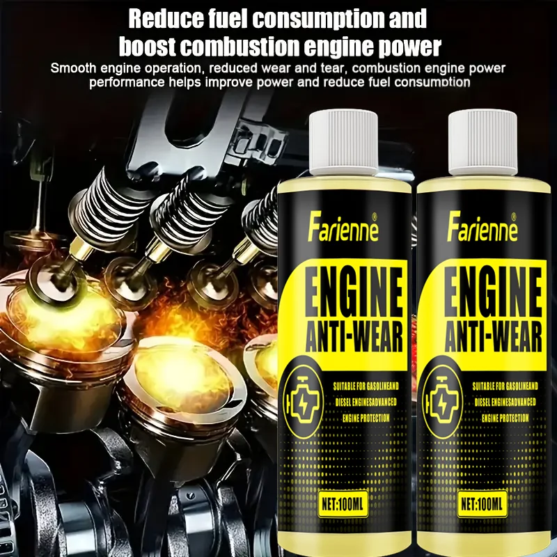 Farienne 100ml New Engine Anti-Wear Additive - Reduce Noise, Eliminate Blue Smoke, Boost Combustion for Car and SUV Engines