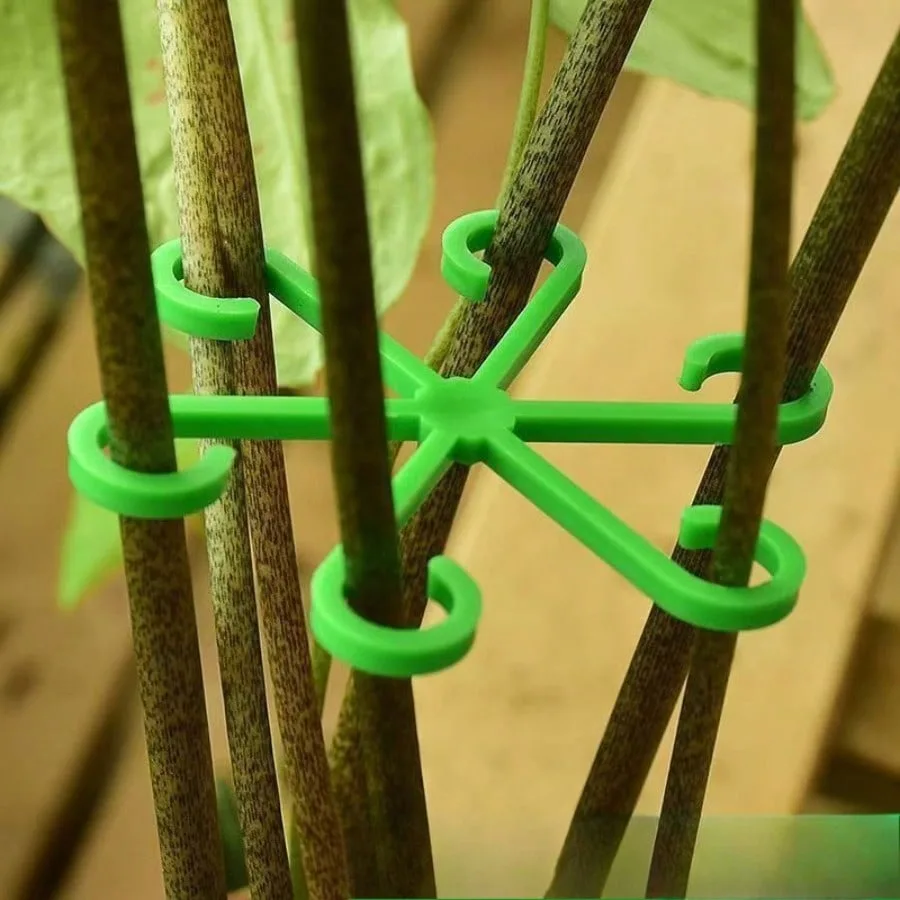 4-Piece Plant Anti-Lodging Support Frame, Green Plant Support/Flower Hydroponic Fixing Frame/Plant Stem Frame/Flower Pot Frame