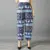 Fog blue elephant cropped ice silk pants