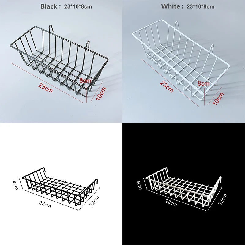 Metal Decorative Storage Basket DIY Iron Grid Flower Pot Hanging Shelf Wall Art Mounted Frame Mesh Display Rack Home Decoration