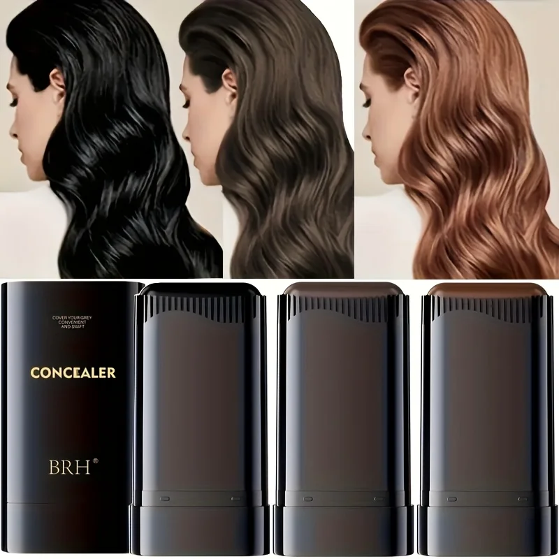 20g Quick Gray Hair Color Stick - Permanent,Long-Lasting Gray Coverage,Easy Application,Portable Hair Dye Stick with Applicator