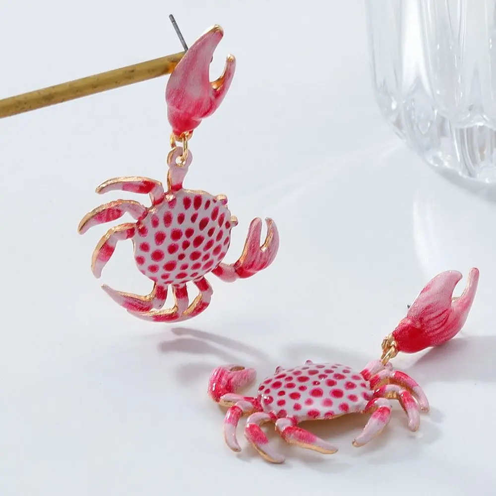 2025 New Design Fashion Crab Drop Earrings For Women Summer Vacation Beach Sea Animal Jewelry Cute And Fun Accessory Party Gift