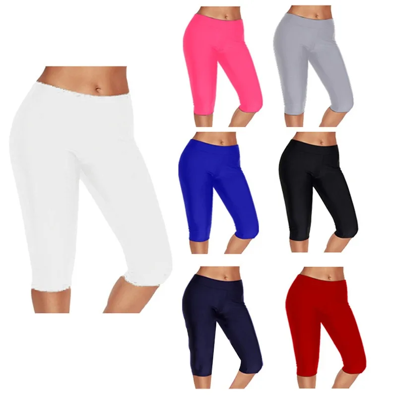 Elastic High Waist Sports Leggings for Women Quick Dry 3/4 Running Pants Women Short Gym Fitness Comfortable Tights Ladies