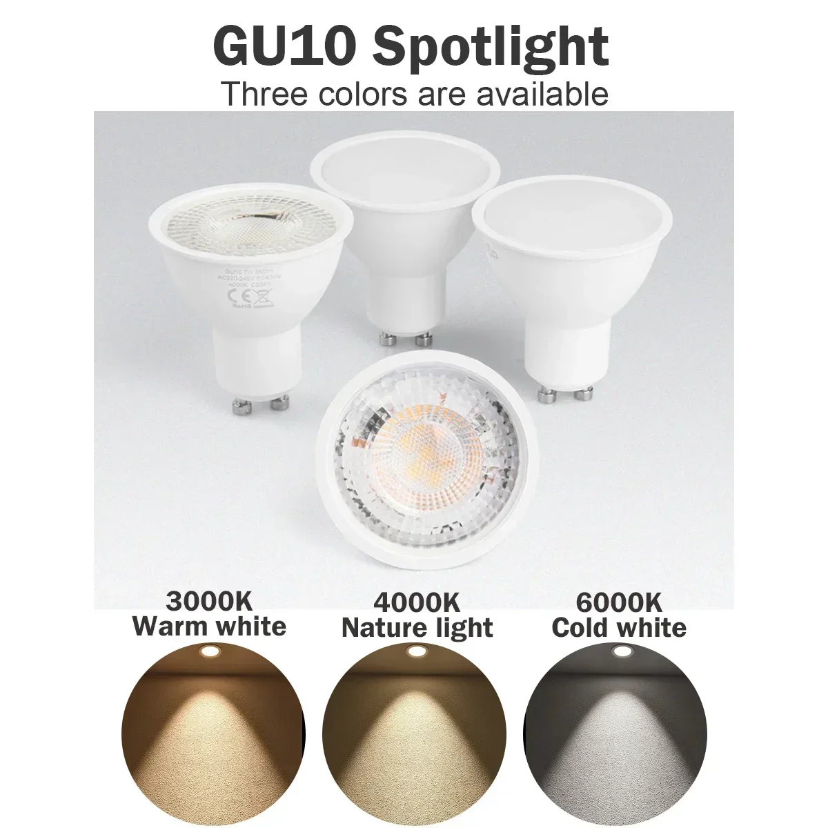 10pcs LED Spotlight GU10 Bulb 5W 6W 7W 8W 9W GU10 AC 220V 100V Replace 30W 40W 50W Halogen Lamp for Home Lighting Derection