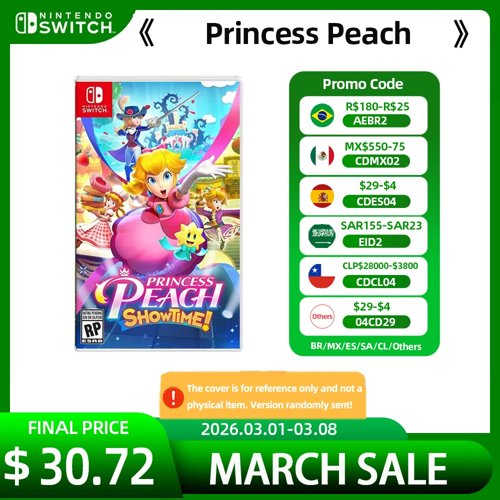 Nintendo Switch Game - Princess Peach : Showtime!- 100% Official Original Physical Game Card Deals for Nintendo Switch OLED Lit