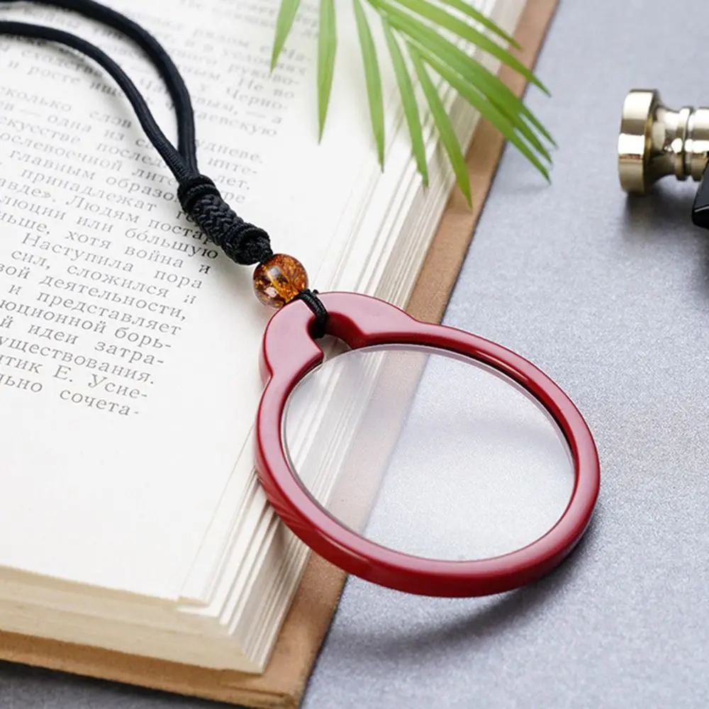 Portable Design Convenient Women Men Hang Neck Reading Glasses Magnifier Glass Necklace Practical Reading Helper Decoration