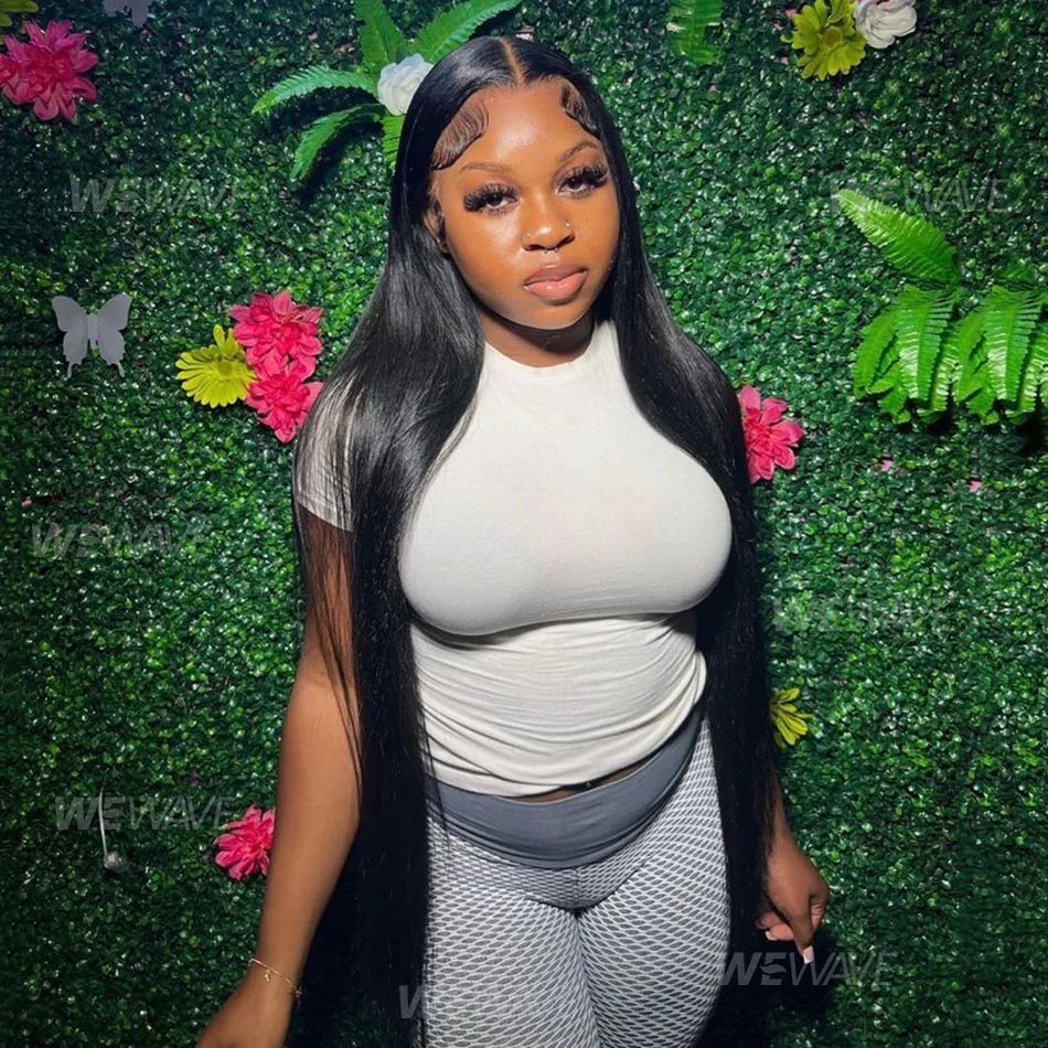 13X6 Straight Human Hair Wigs Glueless 13X4 Hd Lace Frontal Wig Ready To Wear Brazilian 4X4 5X5 30 40 Inch Closure Wig For Women