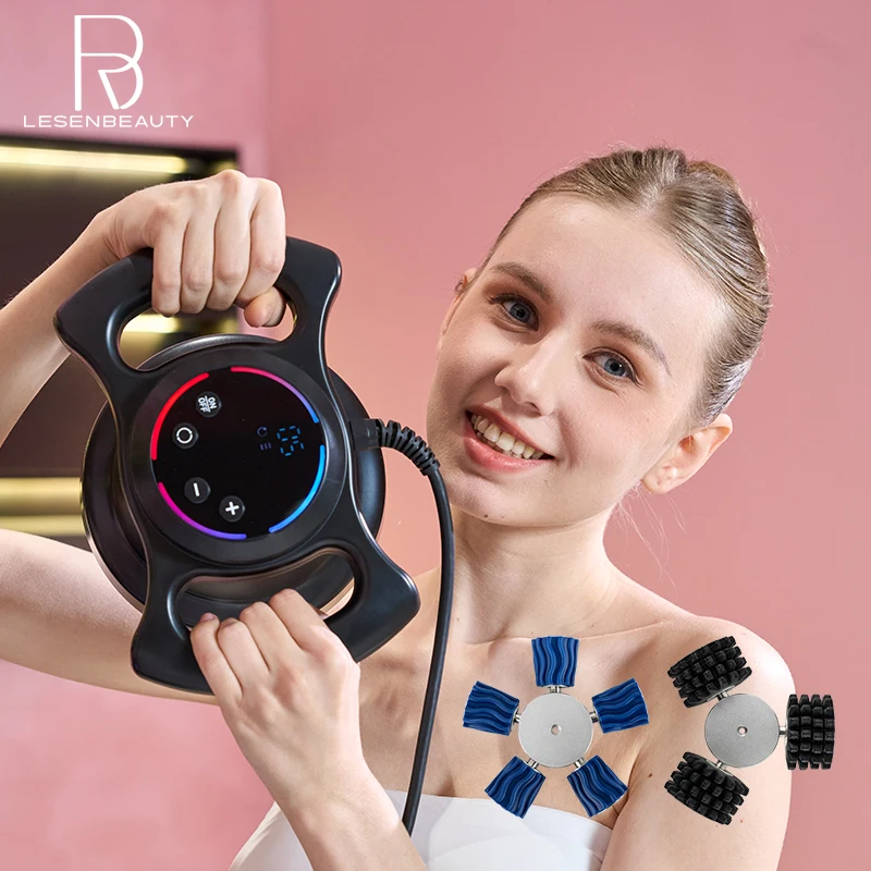 Slimming Massage Roller Electric Handheld Cellulite Massager Body Sculpting Tool for Fat Reduction Muscle Relaxation Home Use