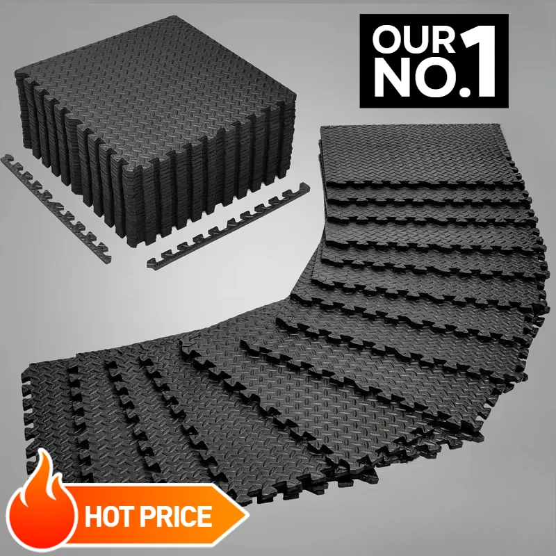 4-20PCS Home Gym Stitched Activity Mat EVA Foam BPA Free Waterproof Floor Mats Non-slip Quiet Kids Activity Play Mats Home Decor