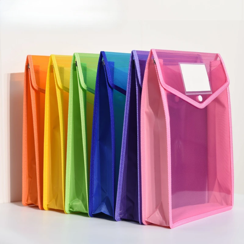 1 Pc A4 Size Vertical File Holders for Worker Large Capacity Waterproof Buttin File Document Storage Box Office File Organizer