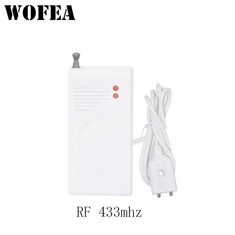 WOFEA High Performance 433MHZ Wireless Water leak Sensor Water Leakage Detector Alarm For Alarm System