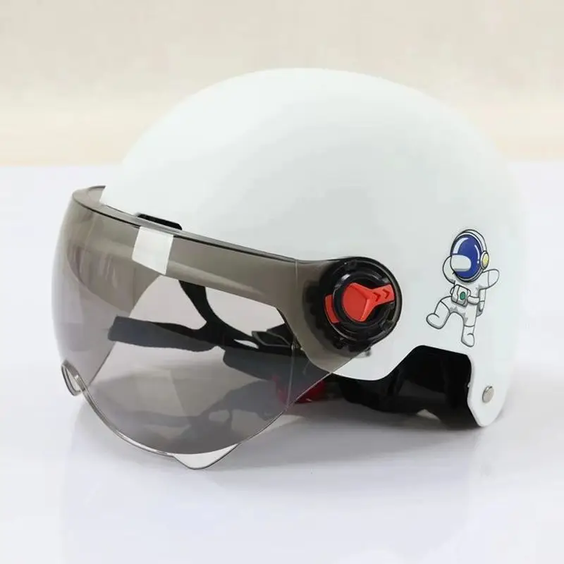 2025 Men Motorcycle Helmet Woman Electric Motor Car Scooter Bike Open Face Half Helmet Anti Safety Hat Bicycle Cap With Goggles