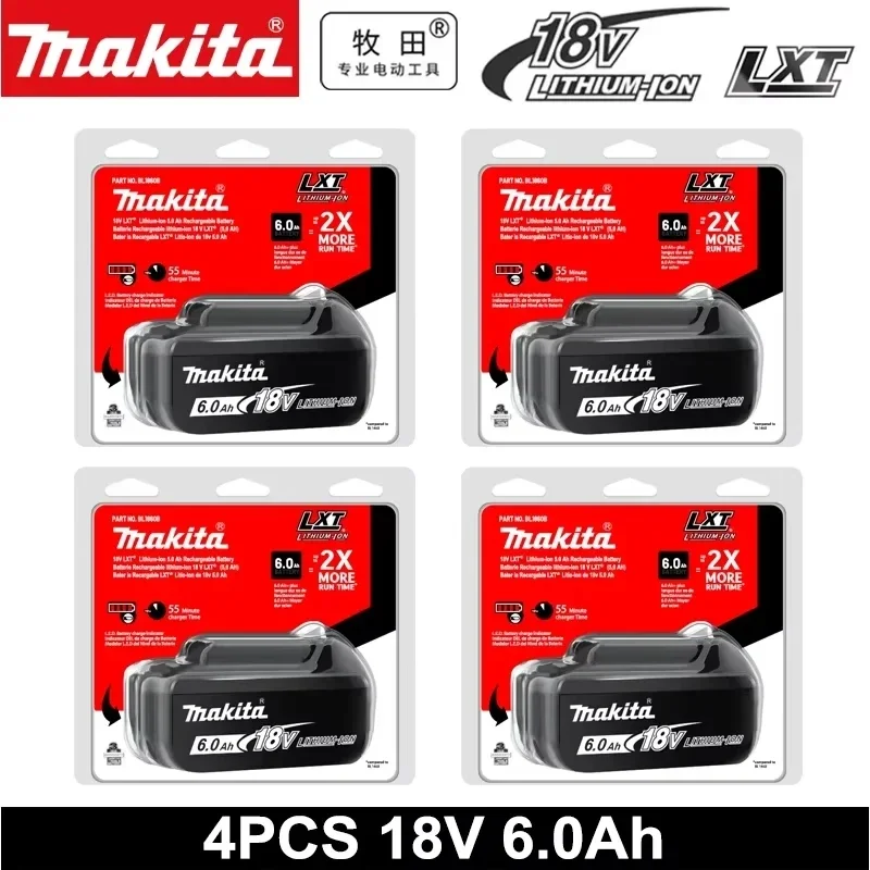 100% original Makita 18V battery 6.0Ah 5.0Ah rechargeable battery BL1840 BL1830B BL1830B power tool battery, Makita 18V charger