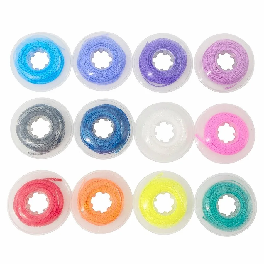 1 rolls Dental Orthodontic Elastic Rubber Power Chain Rubber Band Long Short Closed Elastic Ultra Power Chain High Strength